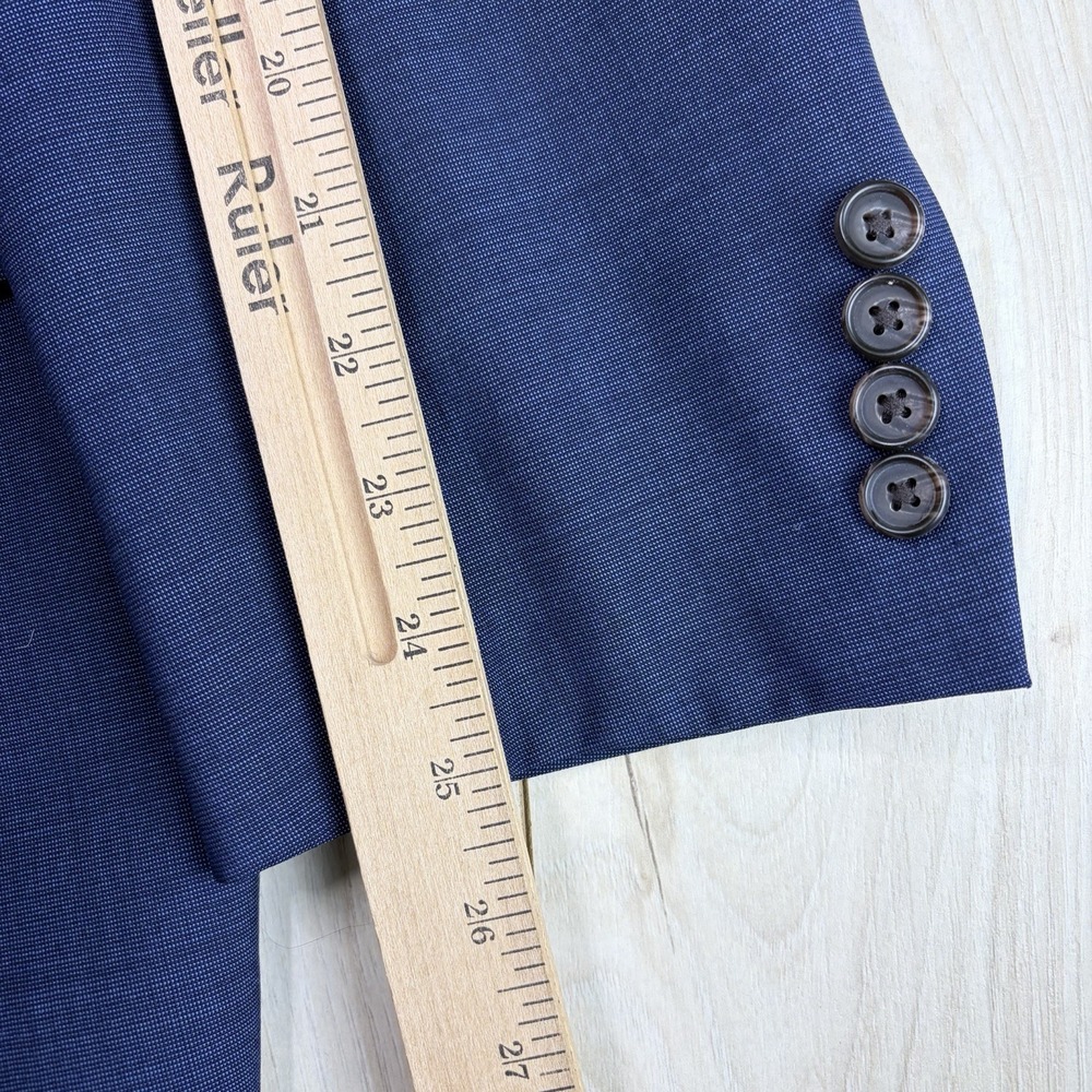 Lauren Ralph Lauren Mens Nailhead 100% Wool 2 Piece Suit Blue 46R W:40x32 - Picture 3 of 16
